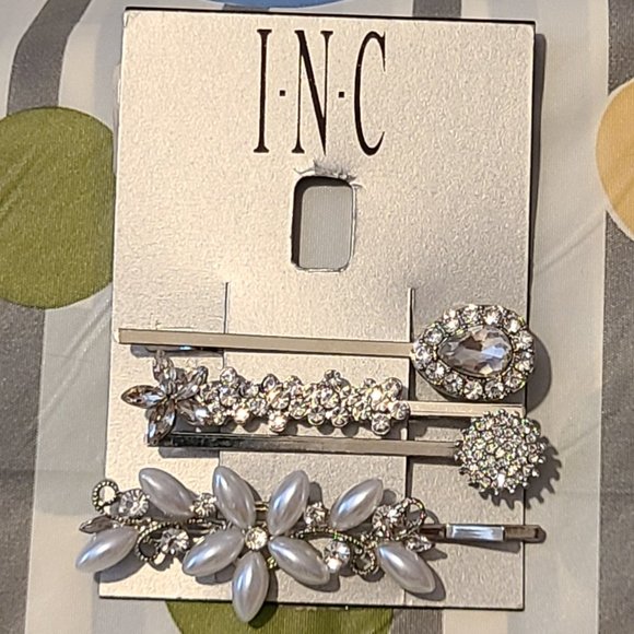 INC International Concepts Accessories - 💙 INC Faux pearl rhinestone hair pins *NWT